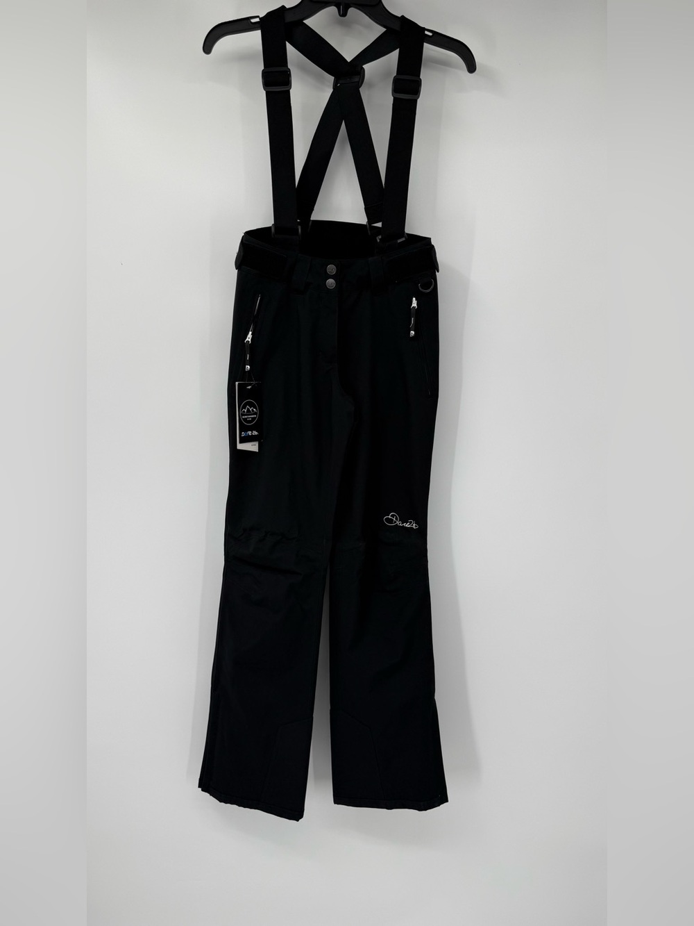 Dare2b Women's Black Wide-Leg Snow Pants with Adjustable Suspenders XXS New